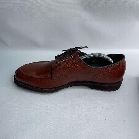 VTG Men\'s FOOTJOY Premier Classics Dry Brown LEATHER Golf SPIKELESS Shoes 10.5 D main image 7